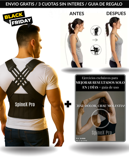 SpineX Pro – Corrector de Postura + Rutina de Ejercicios