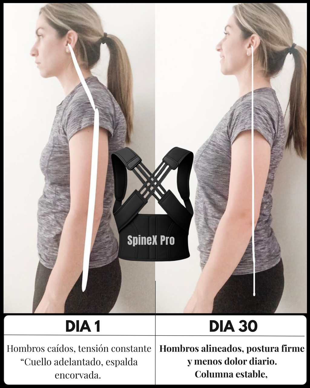 SpineX Pro – Corrector de Postura Premium + guía